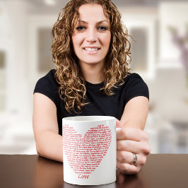 Bijbelcitaat 1 Corinthians 13 Love Heart Art Desig Koffiemok