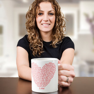 Bijbelcitaat 1 Corinthians 13 Love Heart Art Desig Koffiemok