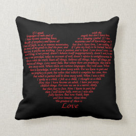 Bijbelcitaat 1 Corinthians 13 Love Heart Art Kussen