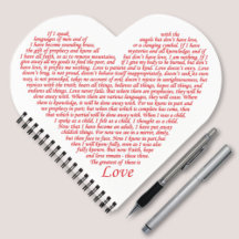 Bijbelcitaat 1 Corinthians 13 Love Heart Art