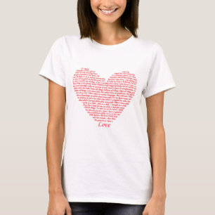 Bijbelcitaat 1 Korintiërs 13 Liefde Hart Christeli T-shirt