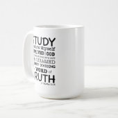 Bijbelcitaat 2 Timothy 2:15 Koffiemok (Voorkant links)