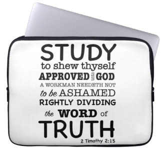 Bijbelcitaat 2 Timothy 2:15 Laptop Sleeve
