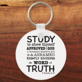 Bijbelcitaat 2 Timothy 2:15 Sleutelhanger (Voorkant)