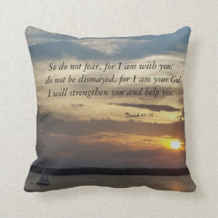 Bijbelcitaat Isaiah 41: 10 kussen