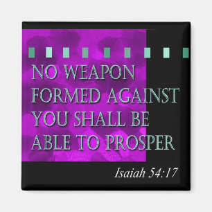 "Bijbelcitaat - Isaiah 54:17" van Cheryl Daniels Magneet