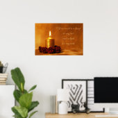 Bijbelcitaat met kerstkaars poster (Thuiskantoor)