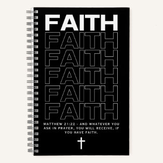 Bijbelcitaat over het geloof Matteüs 21:22 Notitieboek