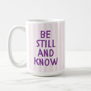 Bijbelcitaat paarse letters minimalistische koffie koffiemok