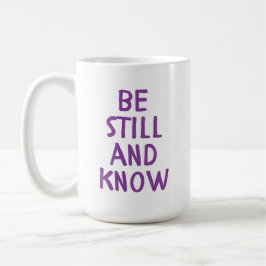 Bijbelcitaat paarse letters Minimalistische koffie Koffiemok