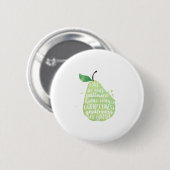 Bijbelcitaat Religieuze groene peer Ronde Button 5,7 Cm (Voorkant /achterkant)