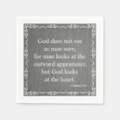 Bijbelcitaat uit het Oude Testament (1 Samuël 16): Servet (Voorkant)