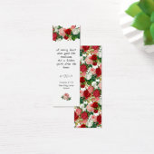 Bijbelcitaat voor scripts Floral Rosy Bladwijzer Mini Visitekaartjes (Bureau)