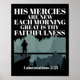 Bijbelcitaat Zijn barmhartigheden zijn elke morgen Poster