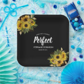 Bijbelcitaat Zonnebloem Moderne Papieren Bordje (Feest)