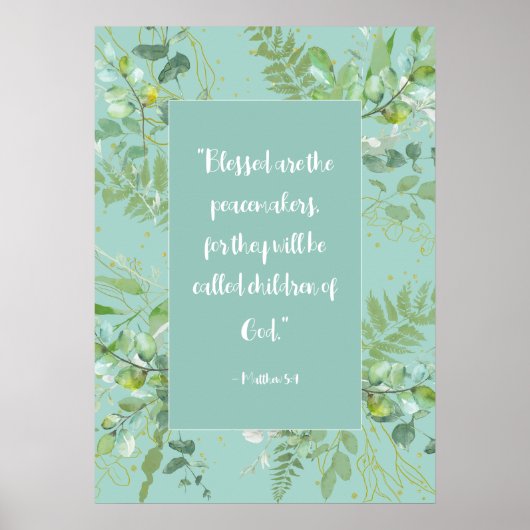 Bijbelcitaatpipetscriptie Eucalyptus Poster (Voorkant)