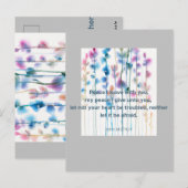 Bijbelcomfort, waterverf bloemen briefkaart (Voorkant / Achterkant)