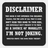 Bijbeldisclaimer Sticker (Voorkant)