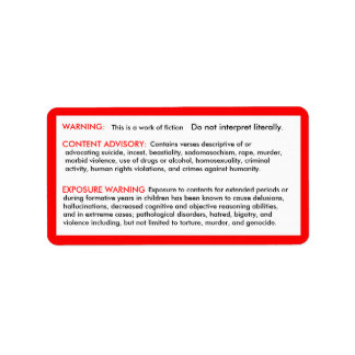 Bijbeldisclaimer Stickers