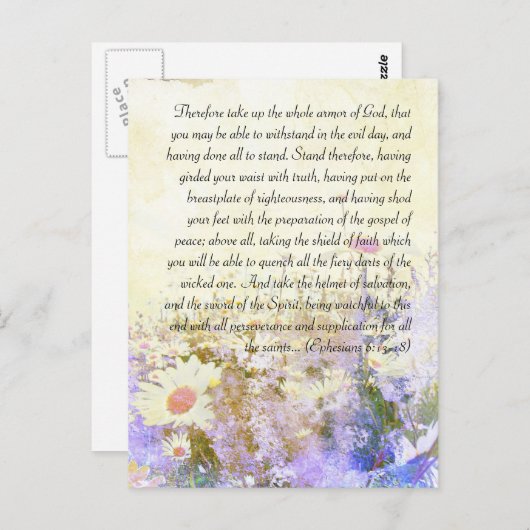 Bijbeldoorgang, briefkaart met grijze maaltijd (Voorkant / Achterkant)