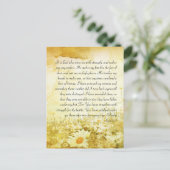 Bijbeldoorgang, briefkaart met grijze maaltijd (Staand voorkant)