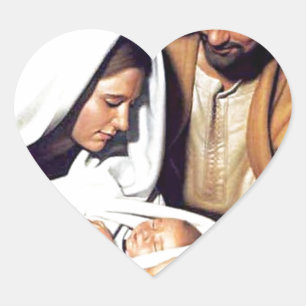 Bijbelgeloof Jezus Christus inspirerend bidden Hart Sticker