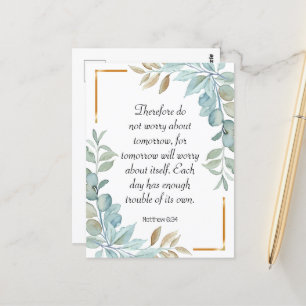 Bijbelgroen dikkopschrift briefkaart