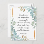 Bijbelgroen dikkopschrift briefkaart (Voorkant / Achterkant)