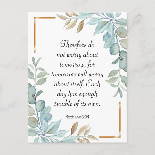 Bijbelgroen dikkopschrift briefkaart (Voorkant)