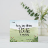 Bijbelgroet Postkaart Ik Dank (Staand voorkant)