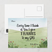 Bijbelgroet Postkaart Ik Dank (Voorkant / Achterkant)