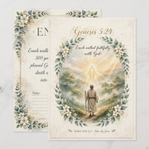 Bijbelkaart over Enoch - KJV Bijbel Karakter Studi Notitiekaartje