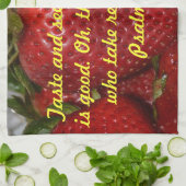 Bijbelkeukenhanddoek - Psalms 34:8 Theedoek (Gevouwen)