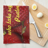 Bijbelkeukenhanddoek - Psalms 34:8 Theedoek (Quarter Fold)