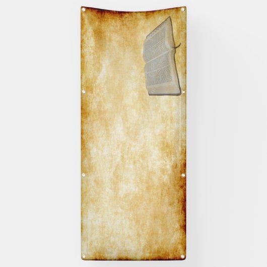 Bijbelklep Blank Kerk Spandoek (Verticaal)