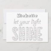 Bijbelkleurige Kaart - Laat uw licht schijnen (Voorkant)