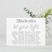 Bijbelkleurige Kaart - Laat uw licht schijnen (Staand voorkant)