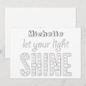 Bijbelkleurige Kaart - Laat uw licht schijnen (Voorkant / Achterkant)