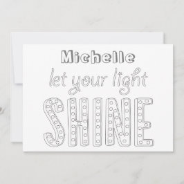 Bijbelkleurige Kaart - Laat uw licht schijnen