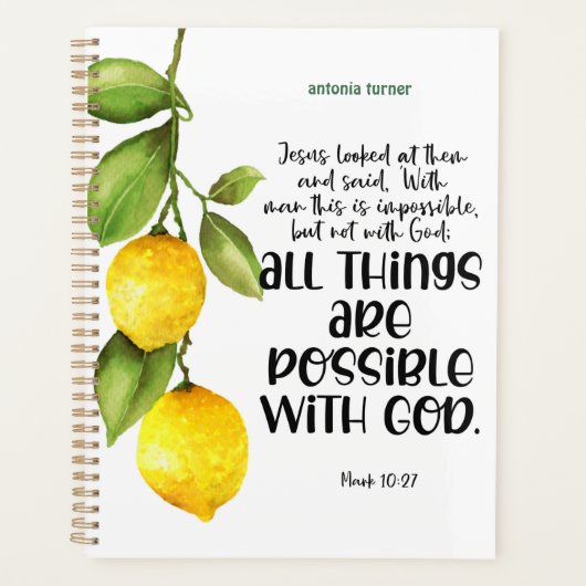 Bijbellenverdraaiing Lemon Planner (Voorkant)