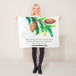 Bijbellenverdraaiing Pine Fleece Blanket