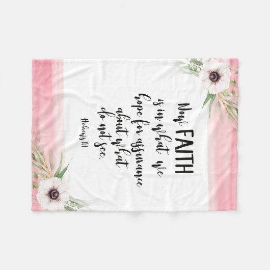 Bijbellenverdraaiing Roze florale flacon Fleece Deken (Voorkant (Horizontaal))