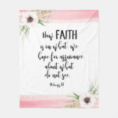 Bijbellenverdraaiing Roze florale flacon Fleece Deken (Voorkant)