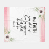 Bijbellenverdraaiing Roze florale flacon Fleece Deken (Voorkant (Horizontaal))