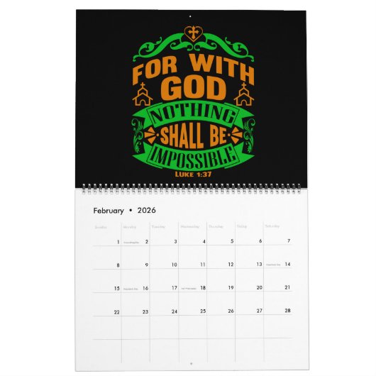 Bijbellenversies Christelijke offertes en Gezegden Kalender (Feb 2026)