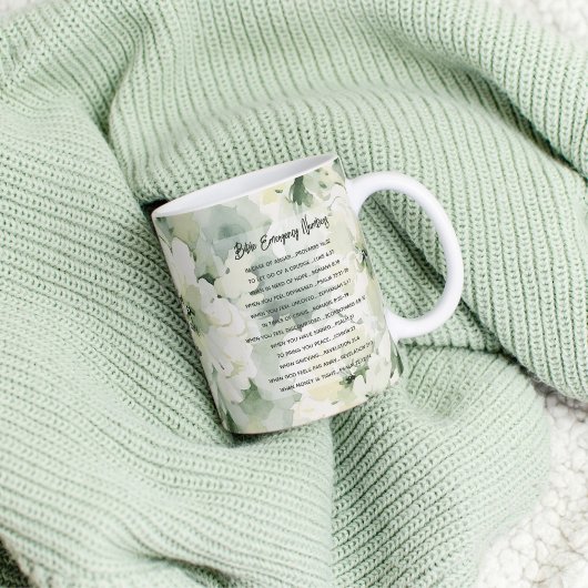 Bijbelnoodverzen Waterverf Bloemen Koffiemok