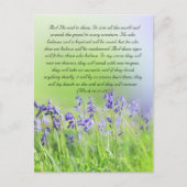 Bijbelpassage, blauwe gordels dicht briefkaart (Voorkant)