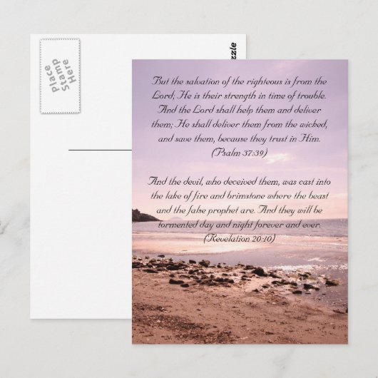 Bijbelpassage, de grond briefkaart (Voorkant / Achterkant)