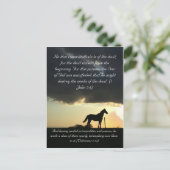 Bijbelpassage, een mooi paard in de zon briefkaart (Staand voorkant)