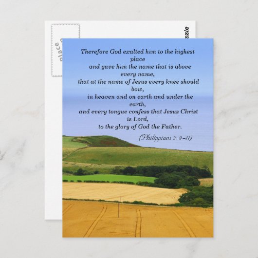 Bijbelpassage, landschap briefkaart (Voorkant / Achterkant)